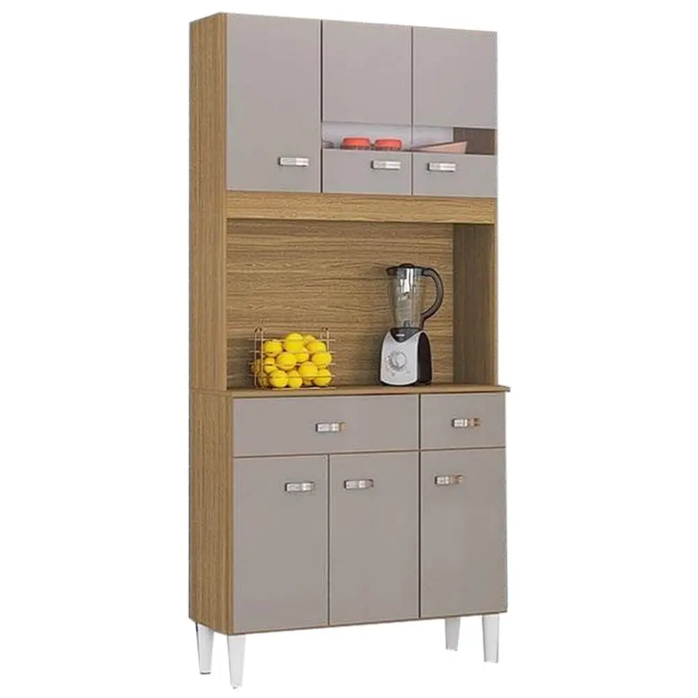 Cozinha-Compacta-Manu-6-Portas-2-Gavetas-Damasco-Off-White