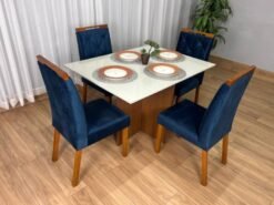 Mesa Helo 120×90 c/ 4 Cadeiras LD