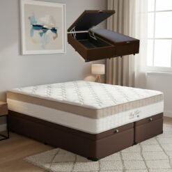 Colchão Queen King Best + Base Box Baú Queen Corino TD