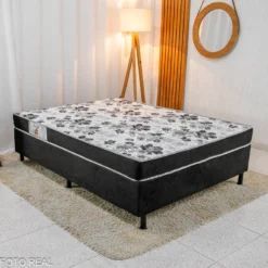 Base Box Casal + Colchão Casal Santé D33 RF
