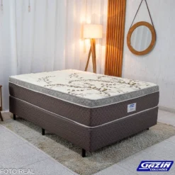 Box Casal + Colchão Opala Casal Molas Ensacadas D33 RF