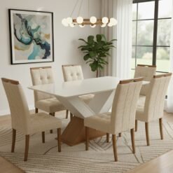 Mesa de Jantar Amora 6 Cadeiras TD